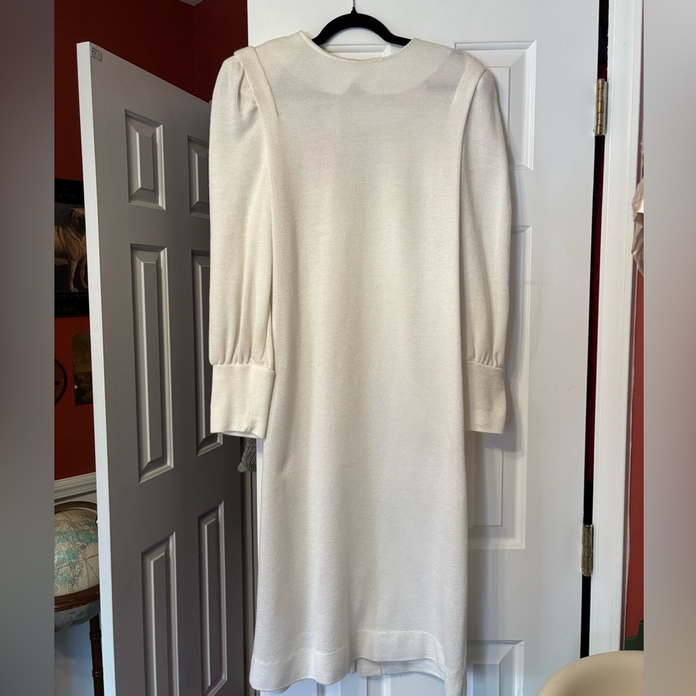 Vintage ivory knit dress
